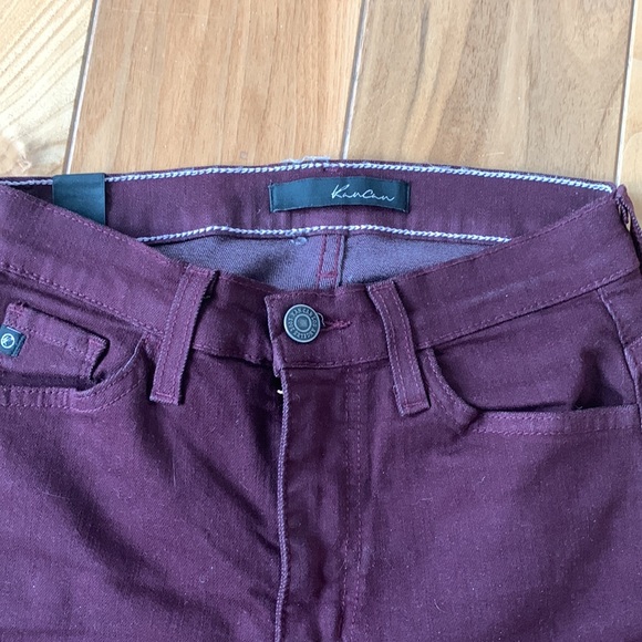KANCAN High Rise Burgundy Jeans - Picture 3 of 8